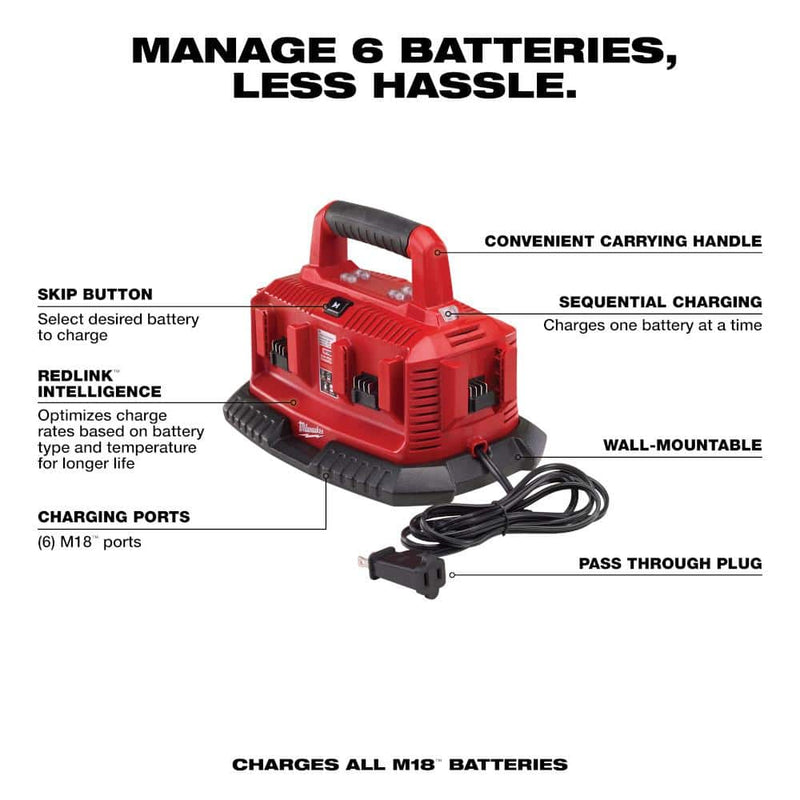 Milwaukee 48-59-1806 M18 Six-Pack Sequential Charger