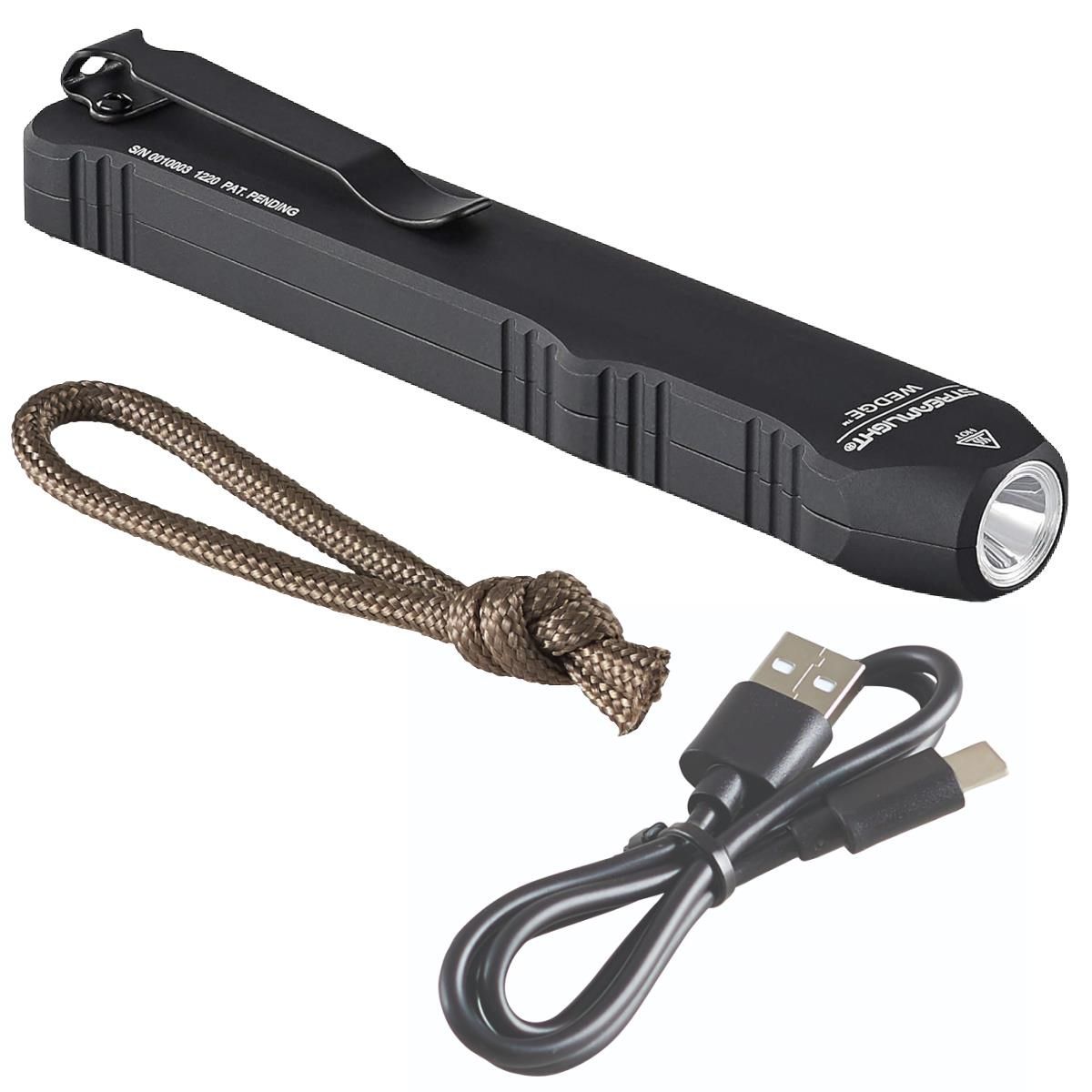 Streamlight STL88810 Wedge Rechargeable EDC 300 Lumen Flashlight, Black