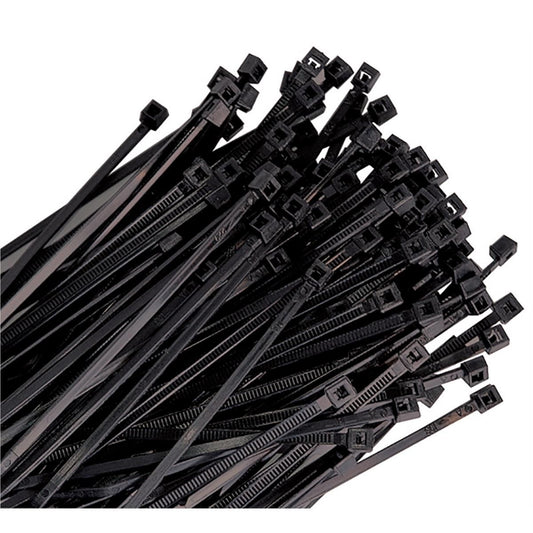 K Tool International KTI78110 Cable Zip Tie, 11" Black, 50 lb Tensile (100-Pack)