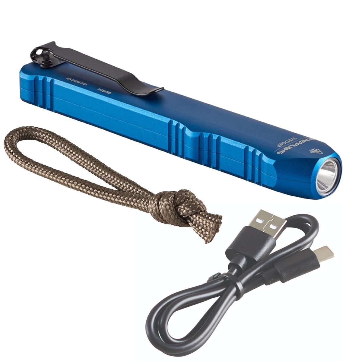 Streamlight STL88817 Wedge Rechargeable EDC 300 Lumen Flashlight, Blue