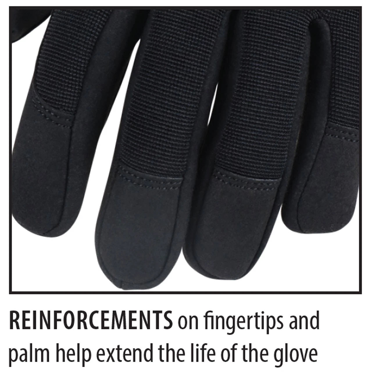 Black Stallion 99PLUS-BLK ToolHandz Plus Mechanics Gloves, Black