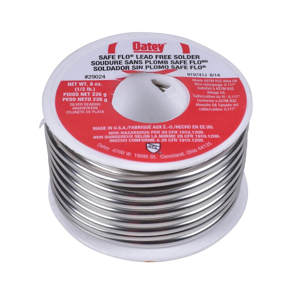 Oatey 29024 Safe-Flo Wire Solder, 1/2 lb
