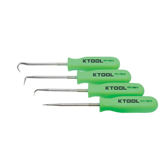 K Tool International KTI70075 Pick Set, Neon Green (4-Piece)