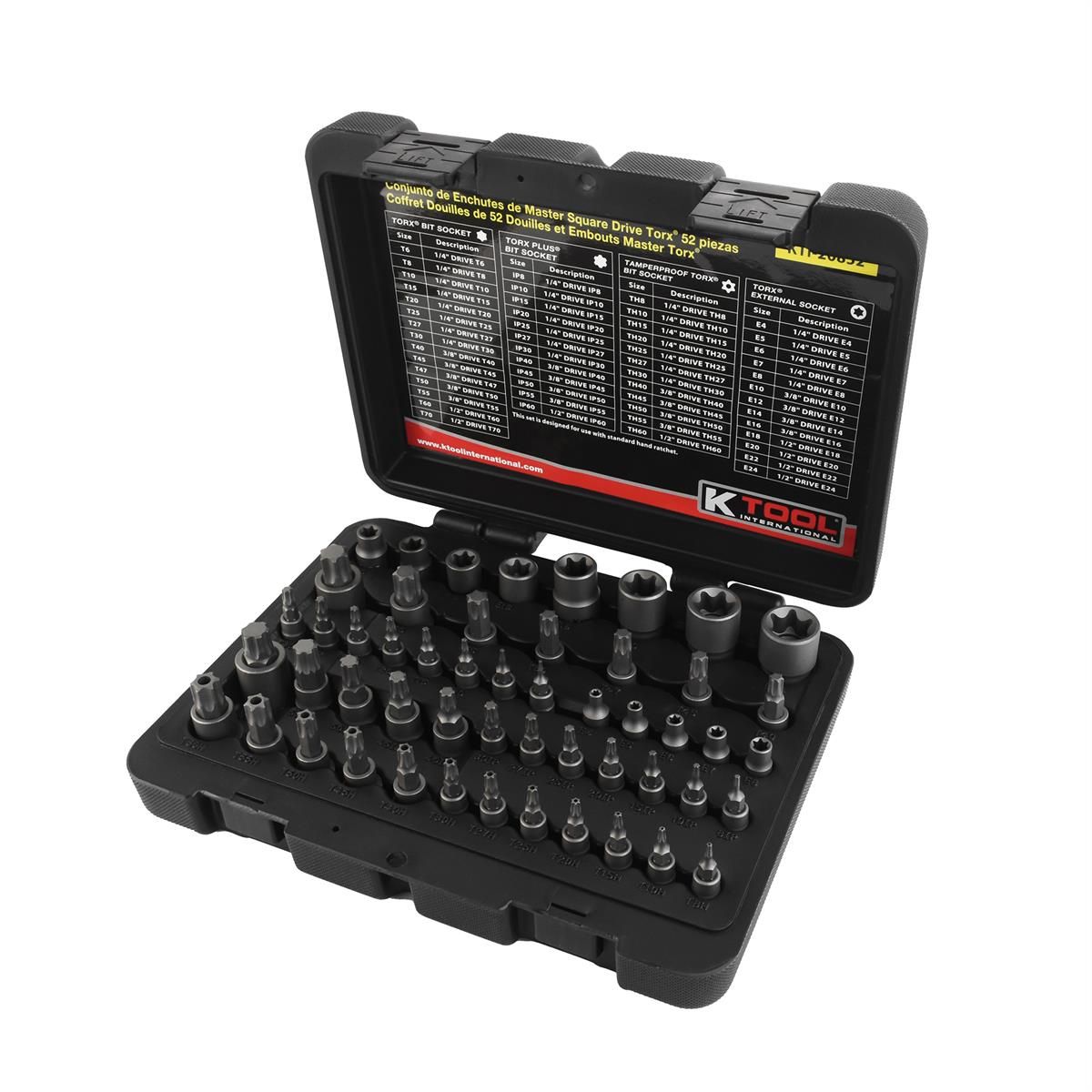K Tool International KTI20852 Master Torx Socket Set (52-Piece)