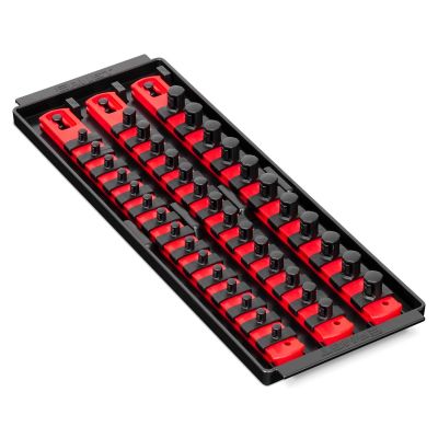 Ernst Manufacturing 8490 3-Rail Twist Lock Socket Boss for 1/4”, 3/8”, & 1/2” Sockets, 13”, Red