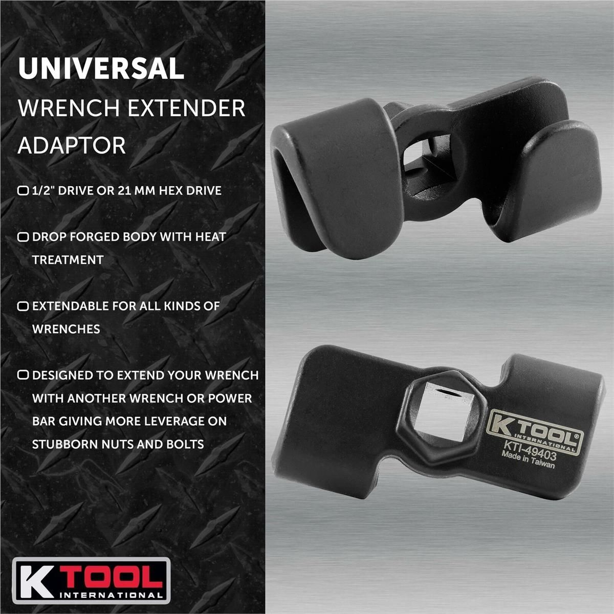 K Tool International KTI49403 Universal Wrench Extender Adaptor