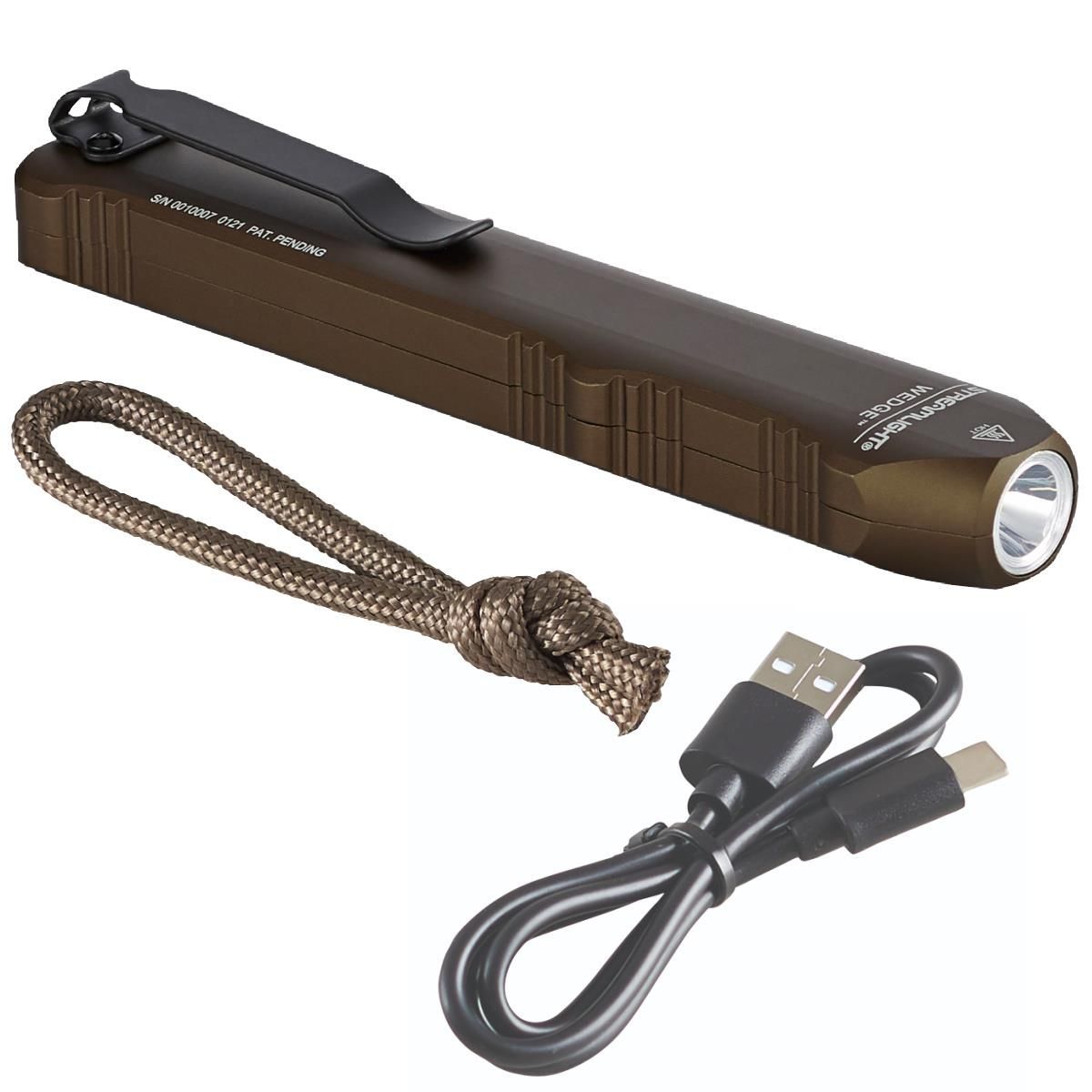 Streamlight STL88811 Wedge Rechargeable EDC 300 Lumen Flashlight, Coyote Brown