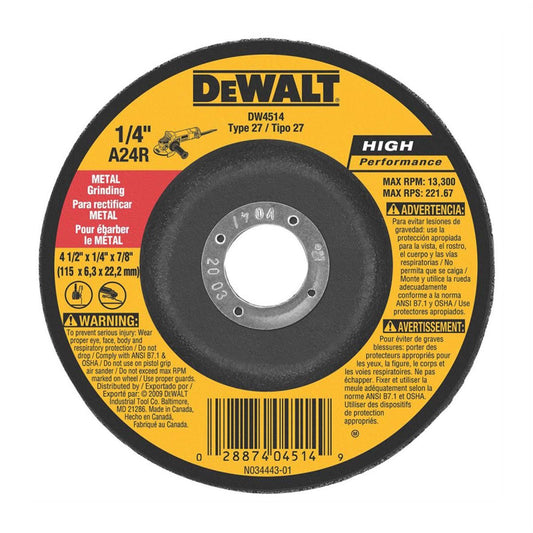 Dewalt DW4514 High Performance Metal Grinding Wheel