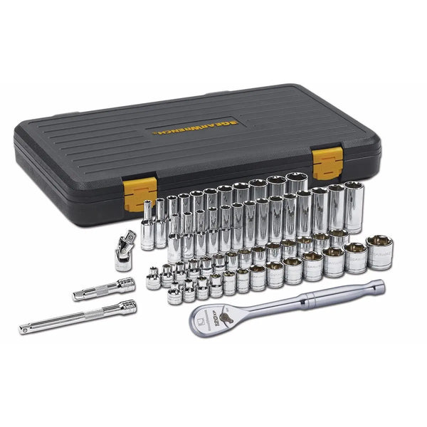 Gearwrench 80550P 3/8" Drive 6 Point 120XP Standard and Deep SAE/Metric Mechanics Tool Set (56-Piece)