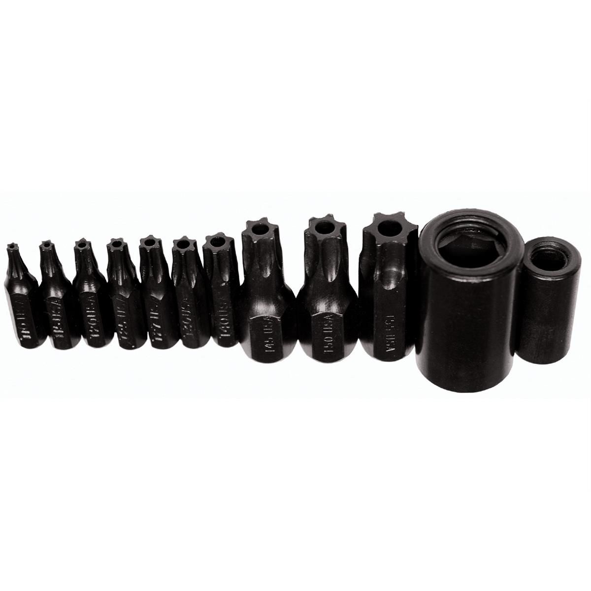 K Tool International KTI21500 Master Tamper-Proof Torx Bit Set T10–T55 (12-Piece)
