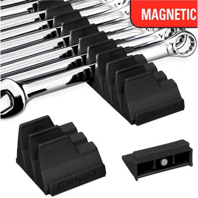 Ernst Manufacturing 5411M 40 Tool Magnetic Modular Wrench Pro Organizer, Black