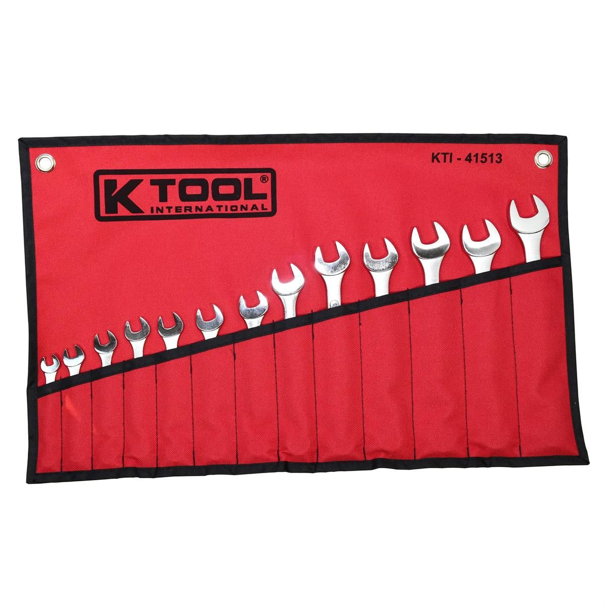 K Tool International KTI41513 Combination Wrench Set Metric (13-Piece)