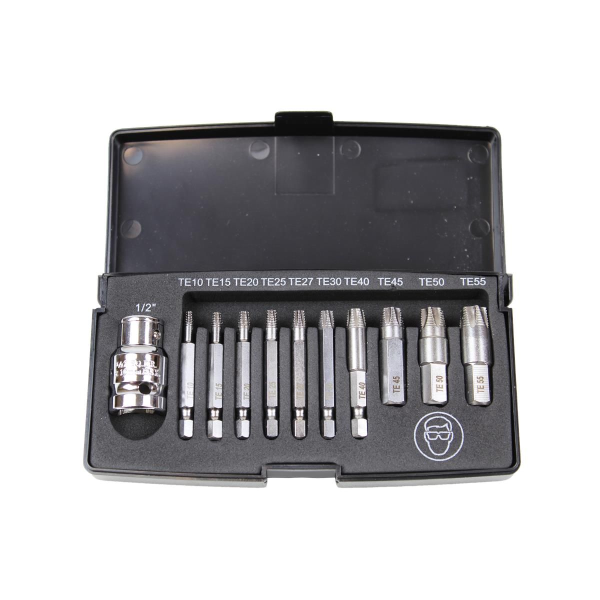 K Tool International KTI75410 Damaged Torx Screw Extractor Set (11-Piece)